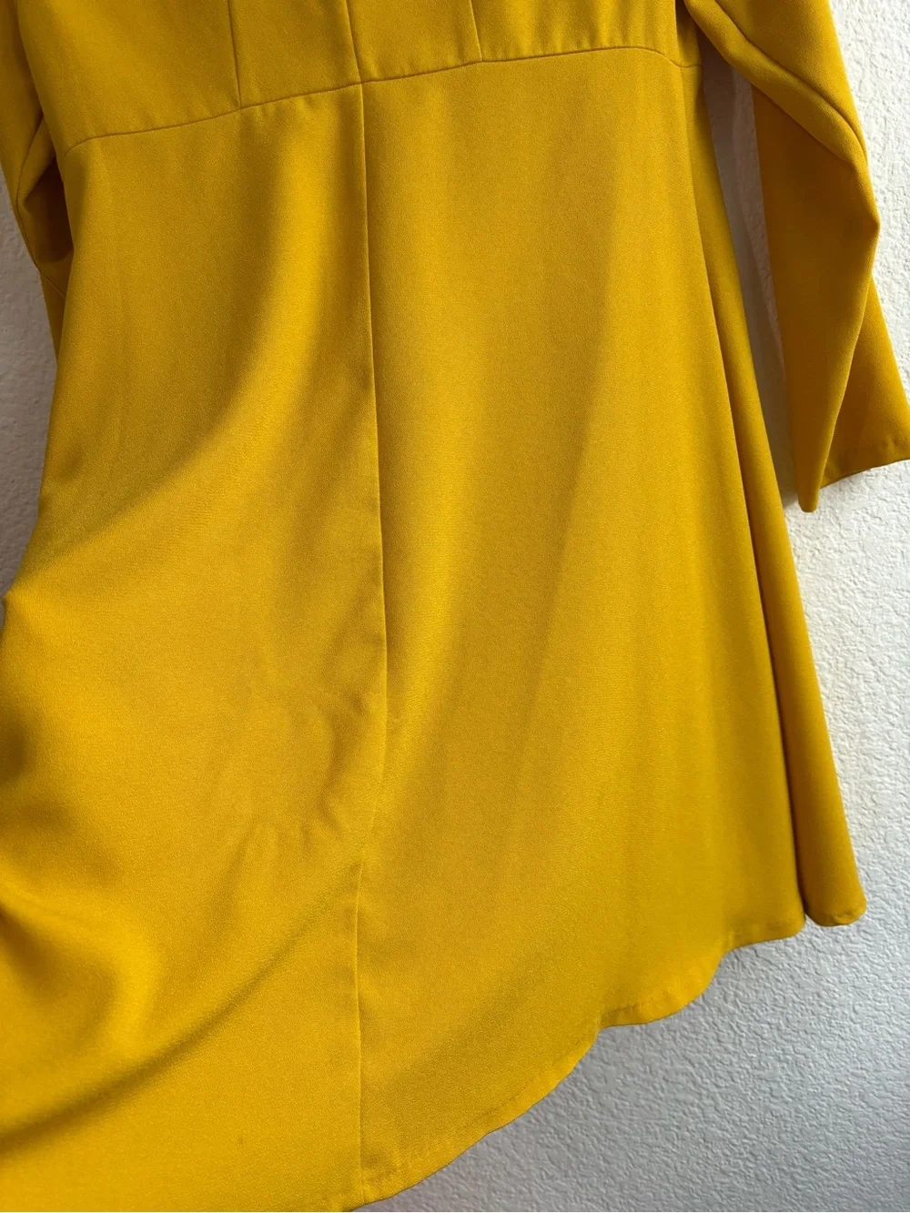 Philosophy Mustard Yellow Long Sleeve A Line Dress Size Small
